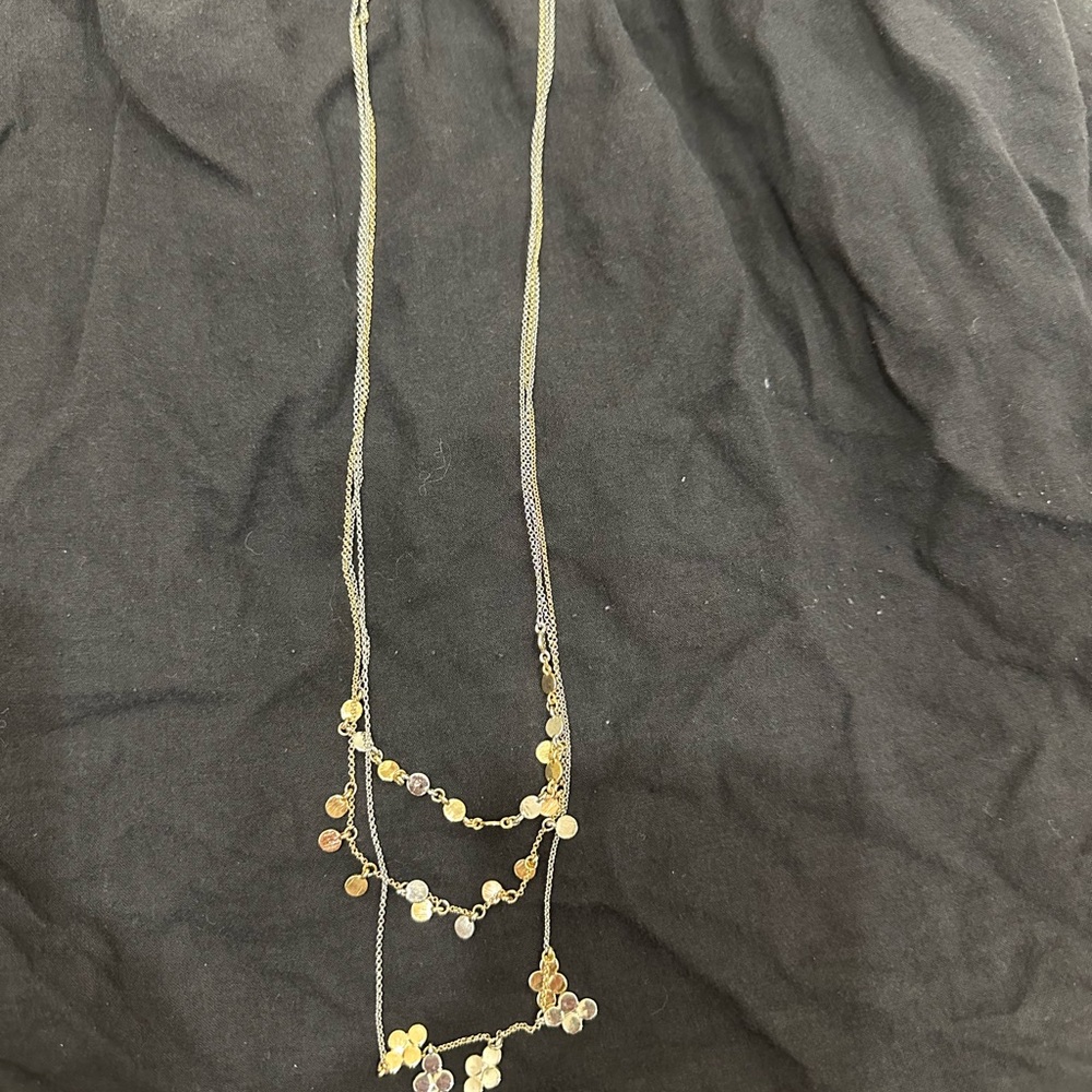Elegant Gold and Silver Layered Necklace
